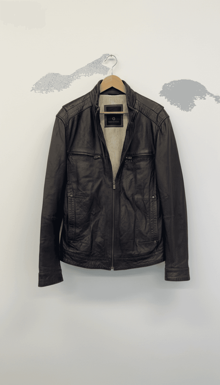 Milestone black leather jacket