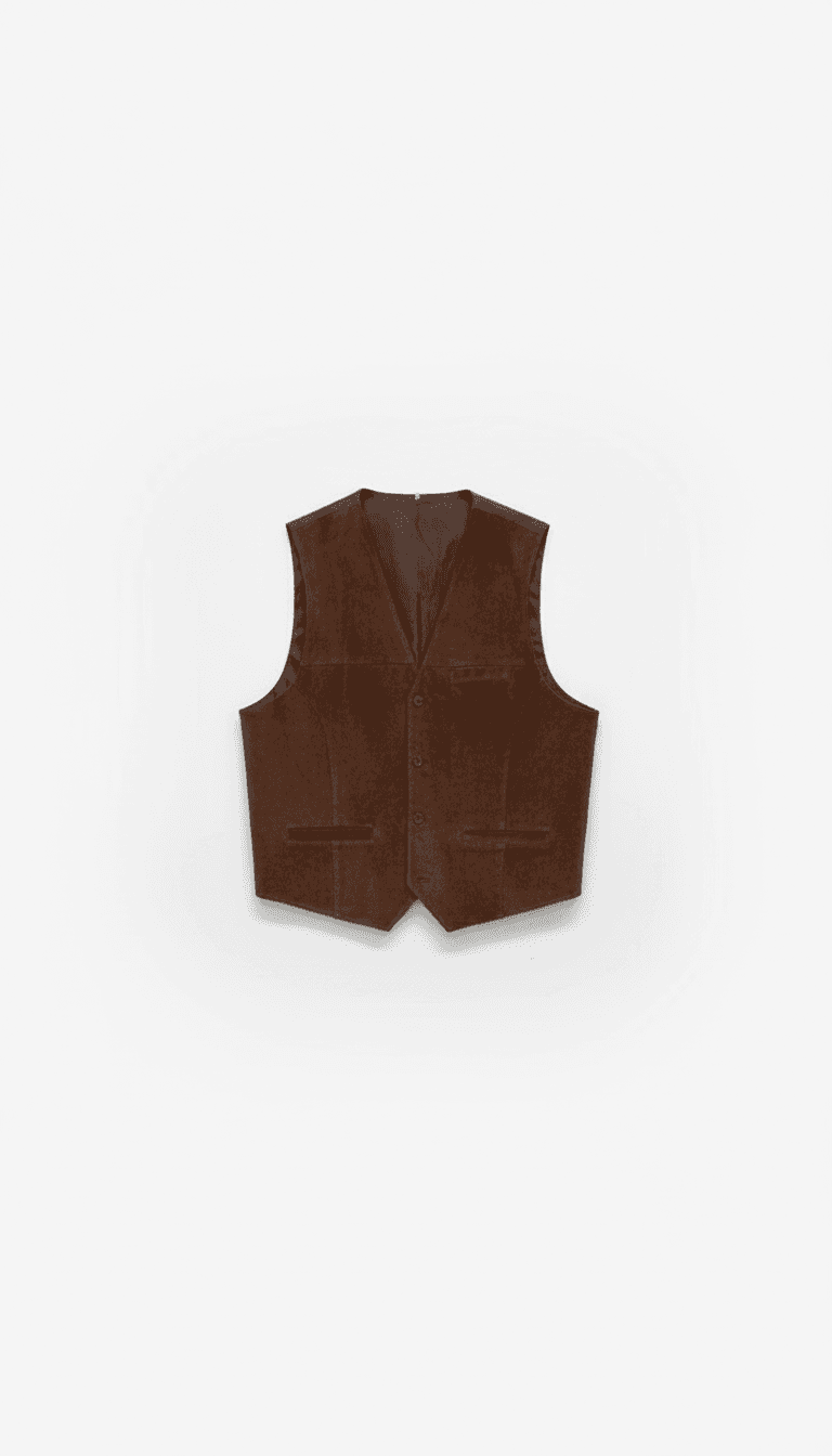 Unknown Mens Brown Suede Vest