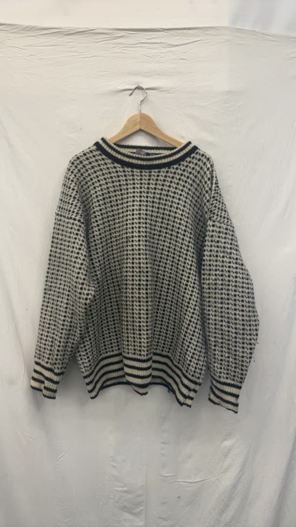 Eskimo Black and Cream Wool Sweater