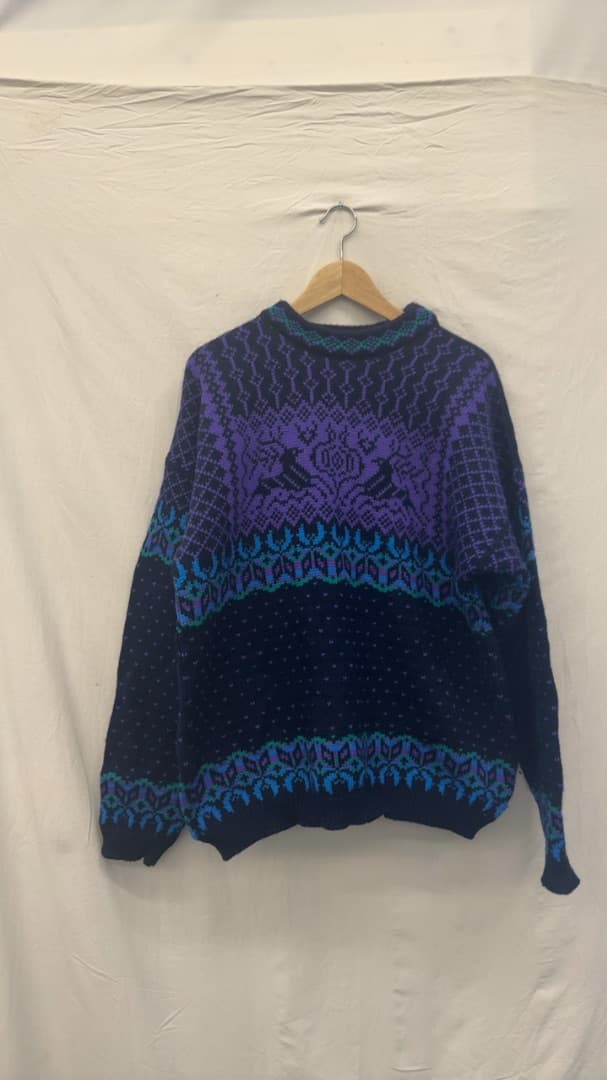 Dale of Norway Purple and Blue Wool Sweater