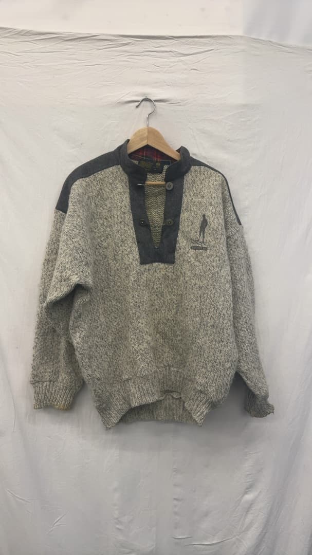 Devold Mens Gray Wool Sweater