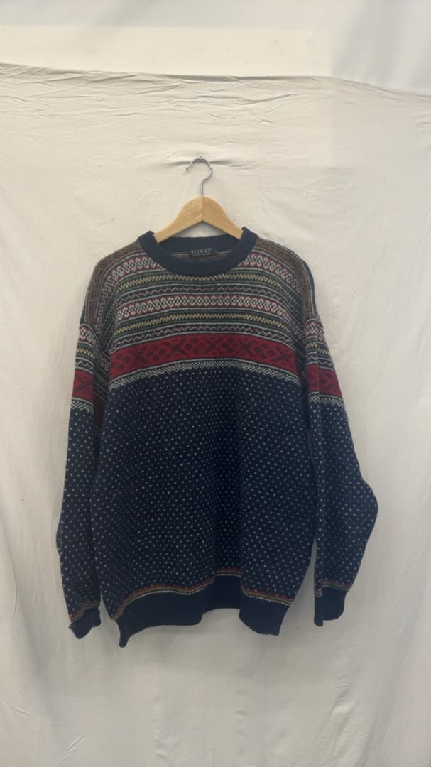 Bouvic Mens Multicolor Knit Sweater