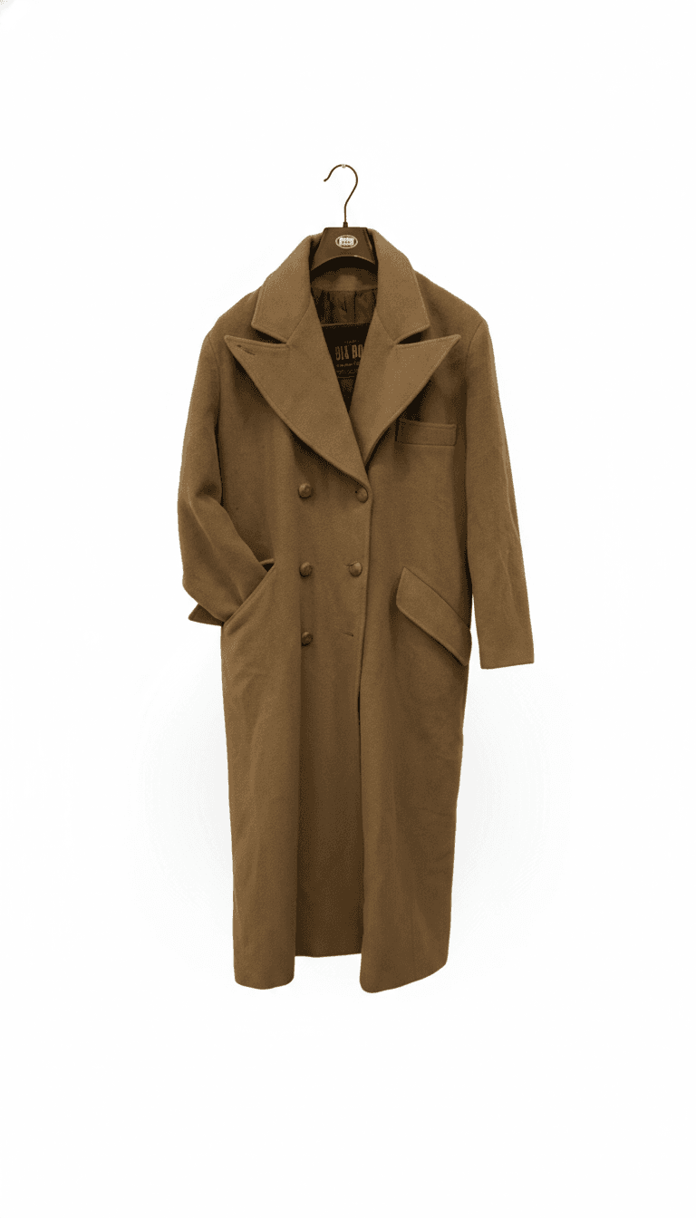Bik Bok Camel Wool Long Coat