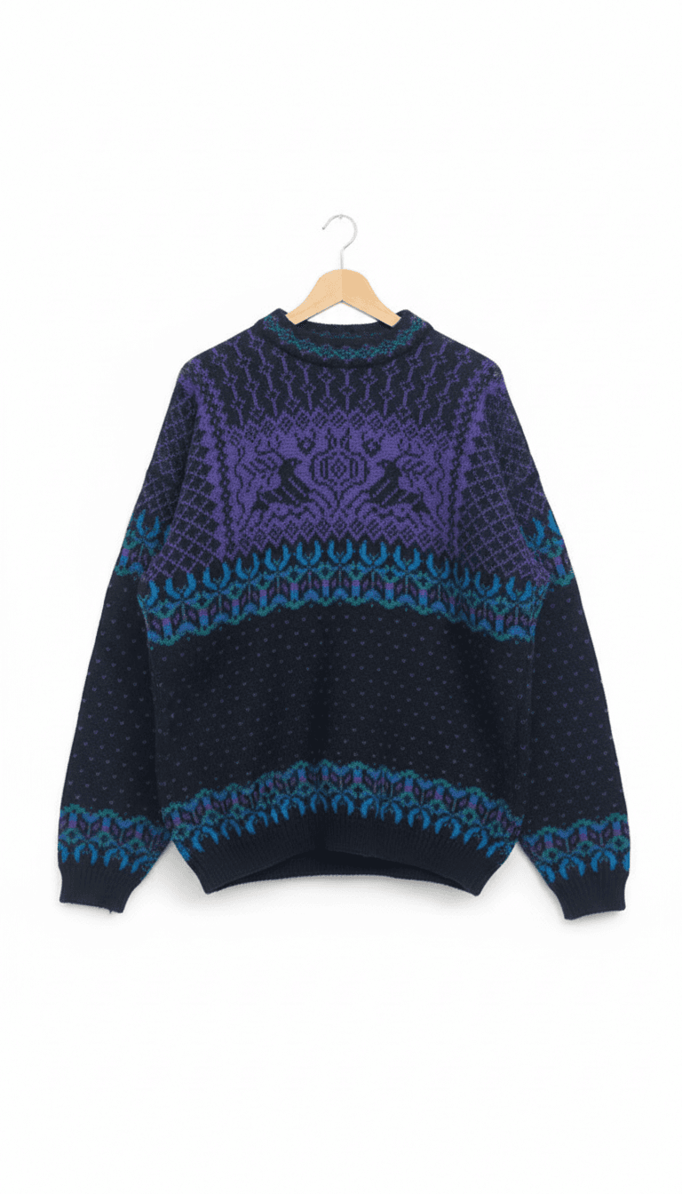 Dale of Norway Purple and Blue Wool Sweater