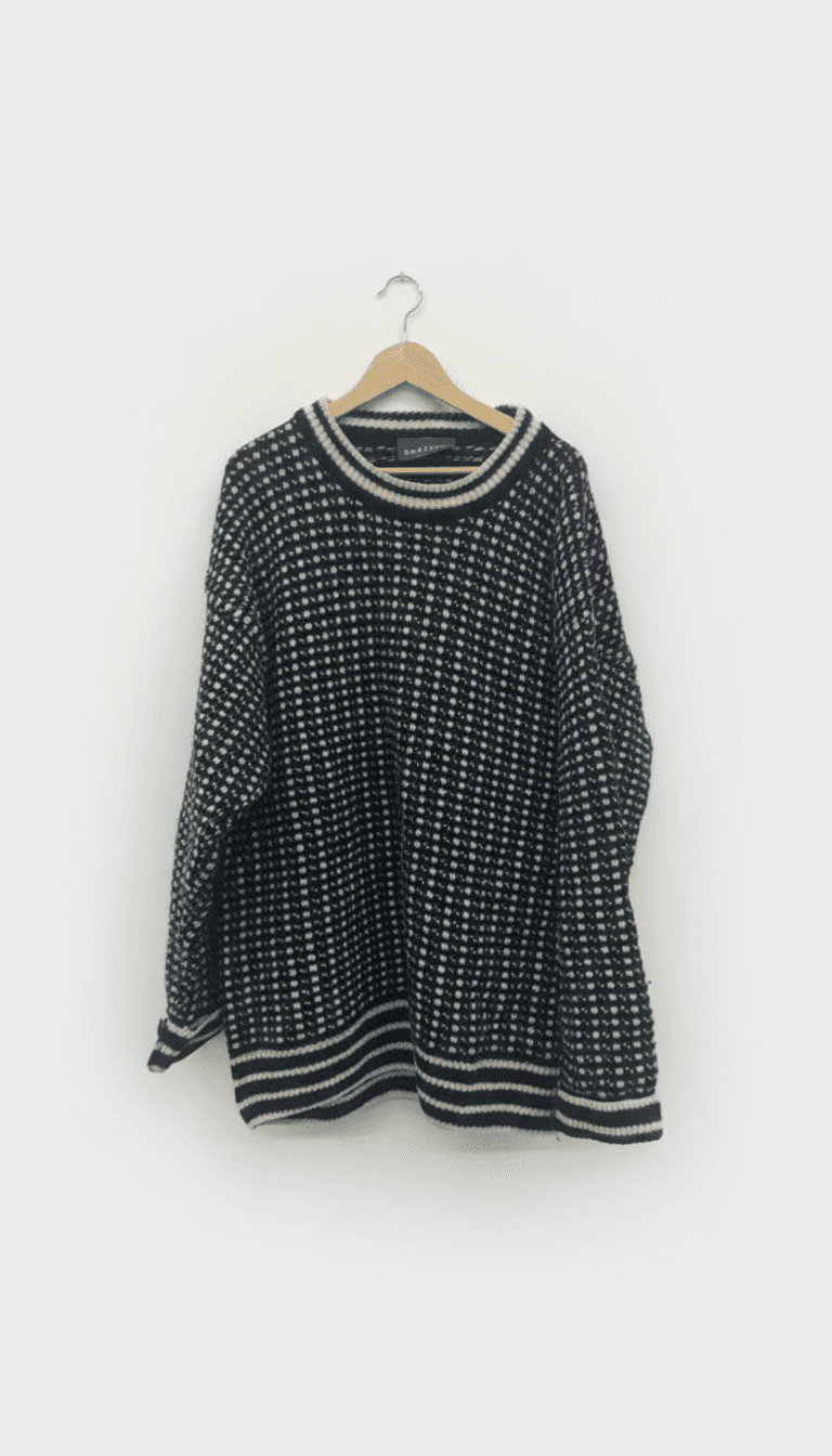 Bråtens Black and White Knit Sweater