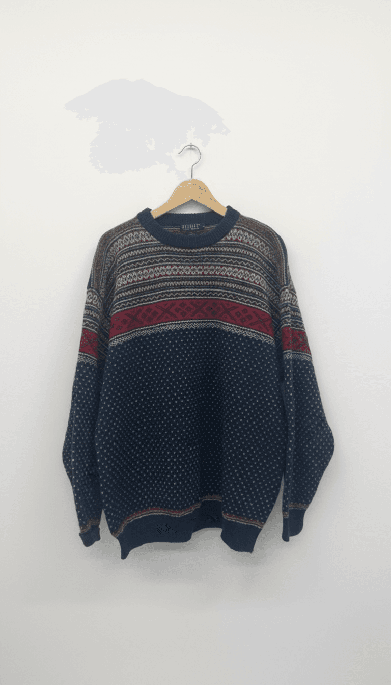 Bouvic Mens Multicolor Knit Sweater