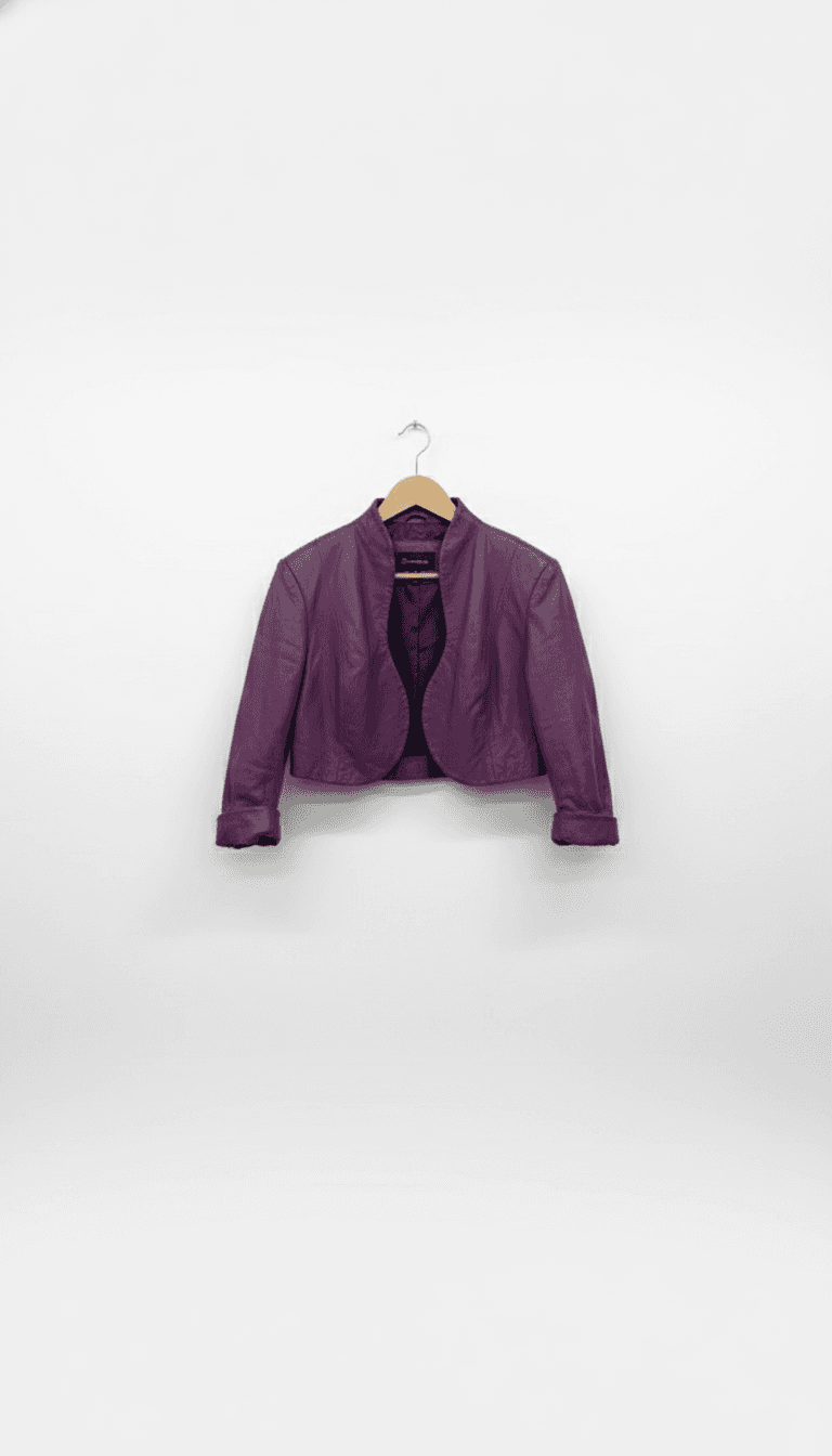 Brandtex Purple Leather Jacket