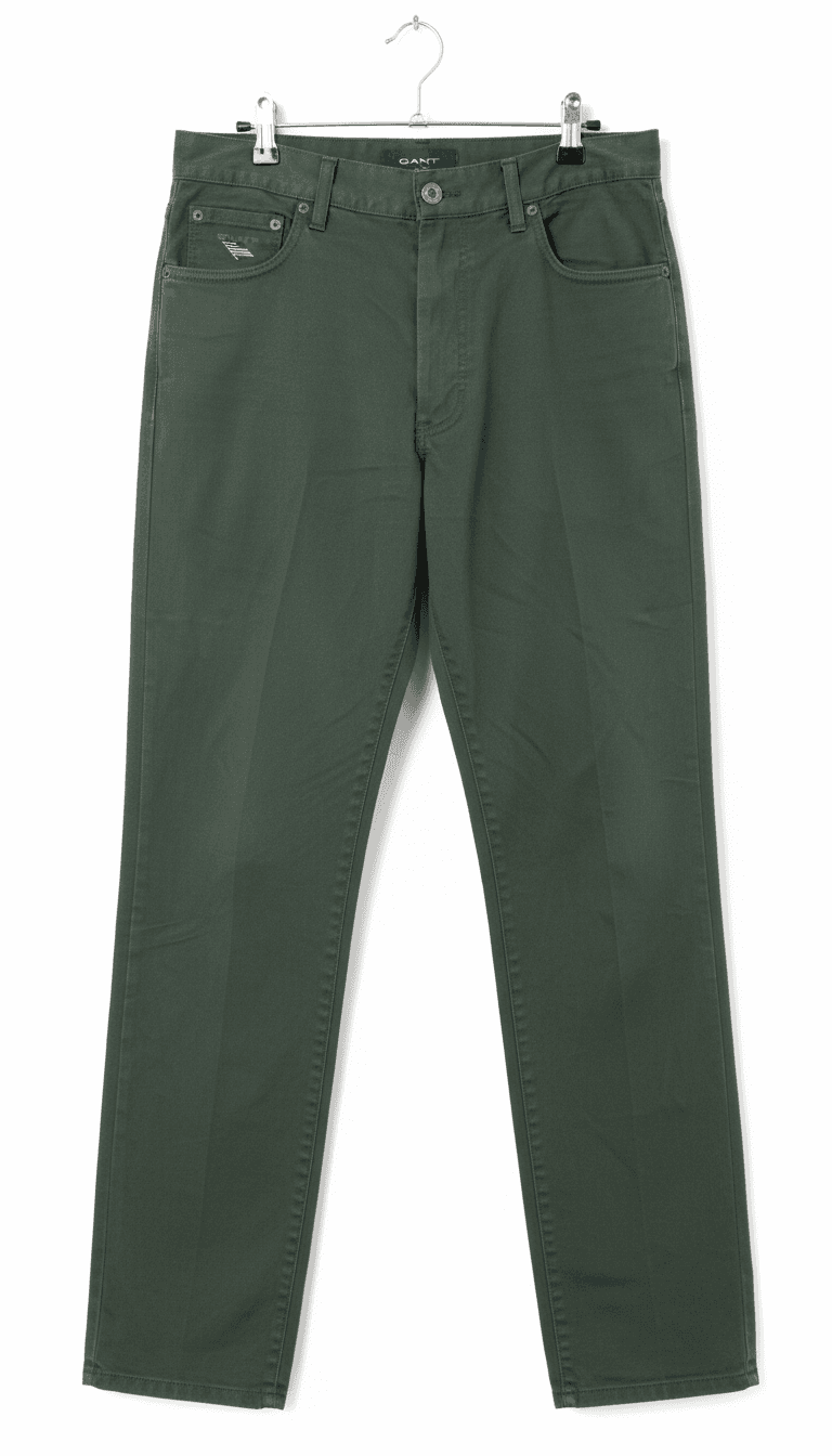 GANT Olive Green Cotton Trousers