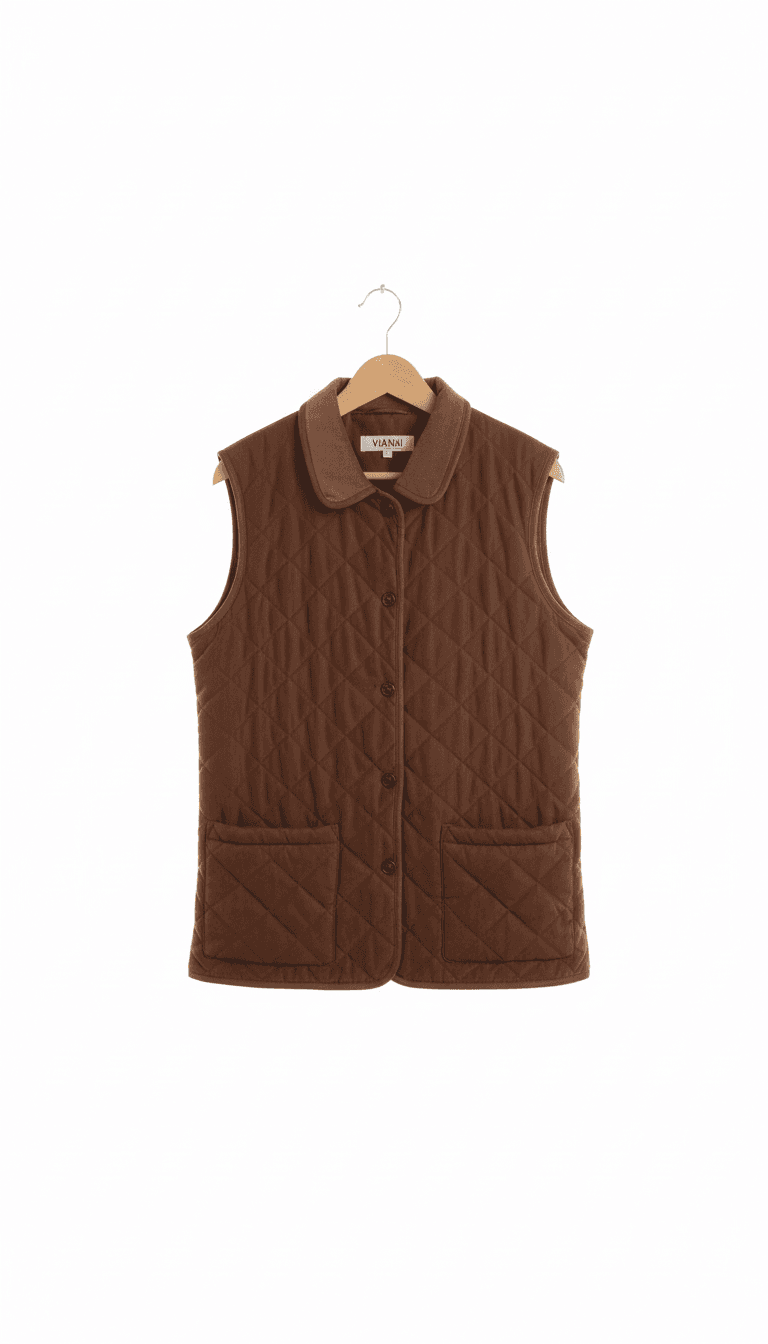 Brown Quilted Vest