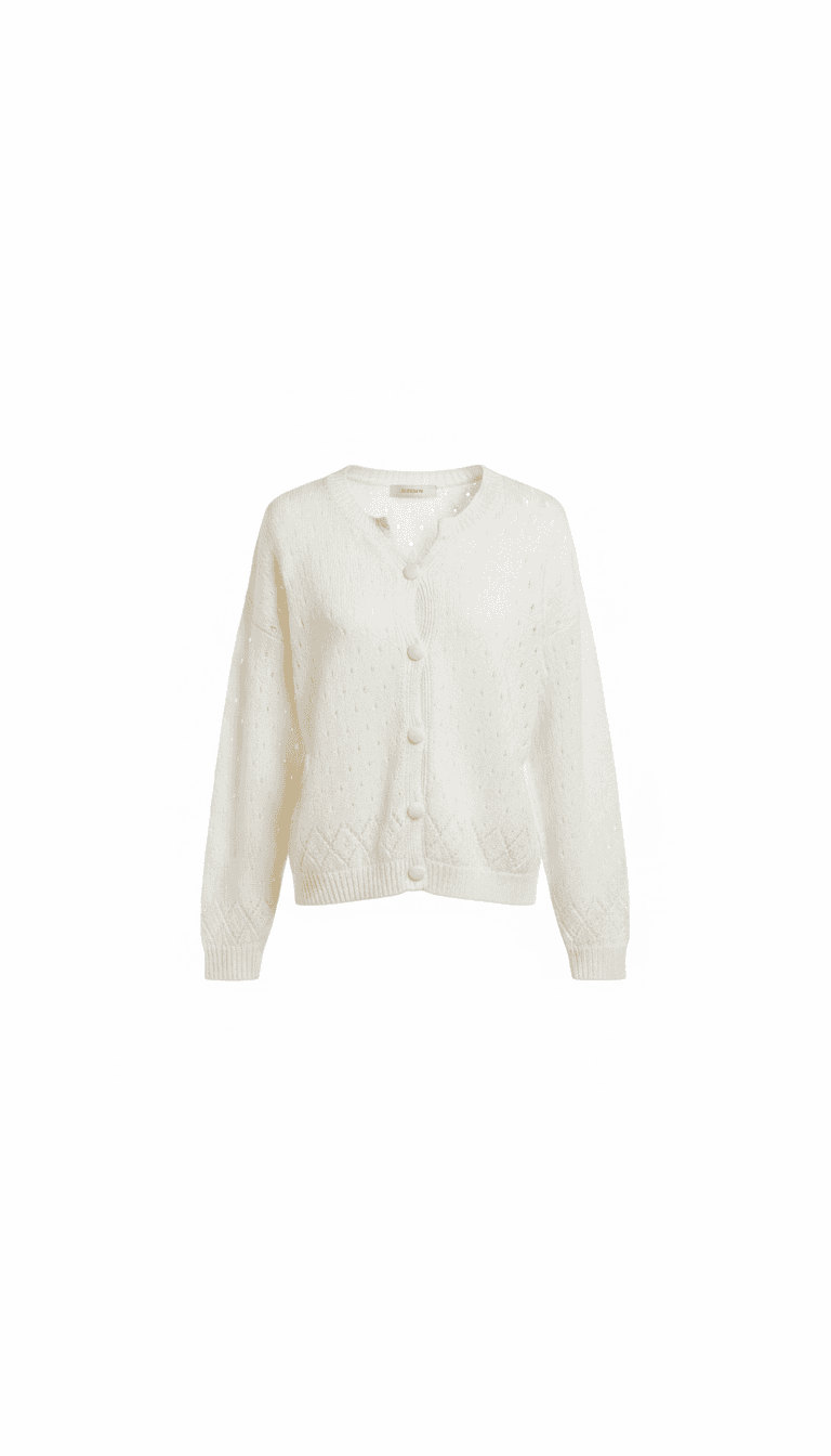 Vintage Cream Knit Cardigan
