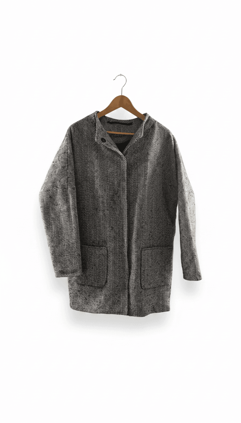 Grey Herringbone Coat